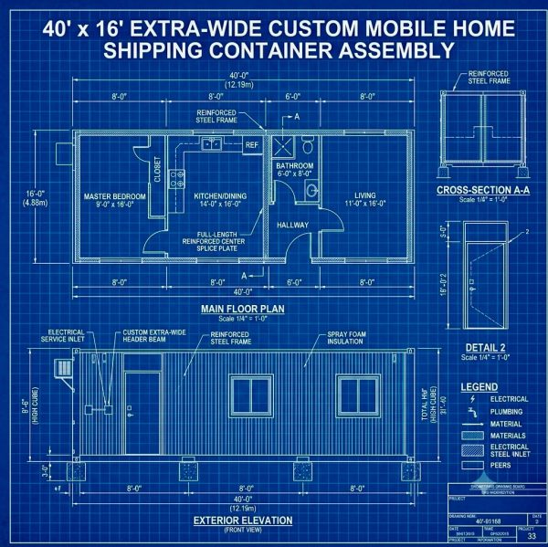 40’ x 16’ Extra Wide Custom Mobile Office/Home