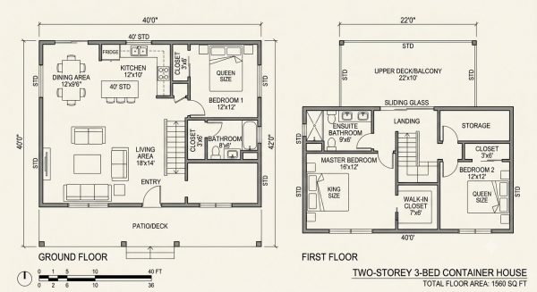 3BedHK Two-Storey Container House: