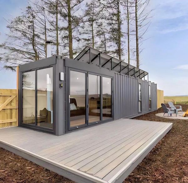 1bhk Container House  with Spacious Deck and Stylish Design