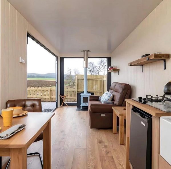 1bhk Container House  with Spacious Deck and Stylish Design