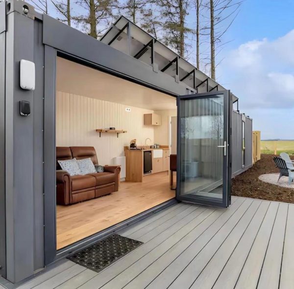 1bhk Container House  with Spacious Deck and Stylish Design